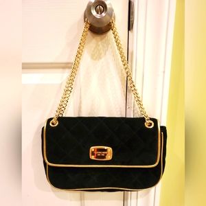 Michael Kors Jet Set Chain  Small Quilted Shoulder Flap Bag Black